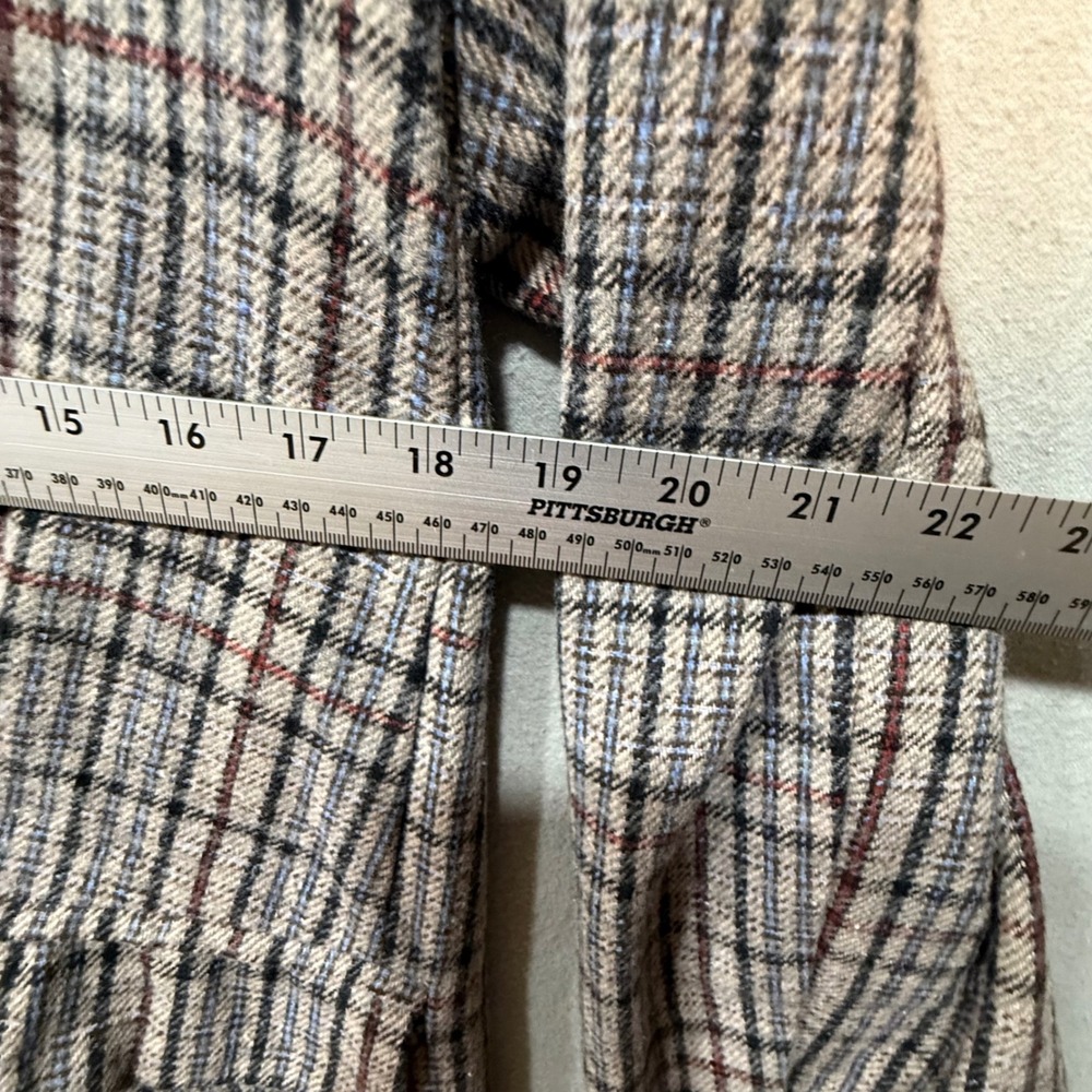 HYFVE Plaid Double Breasted Long Tailored Trench Dark Academia Fall Coat Women M - Picture 5 of 14